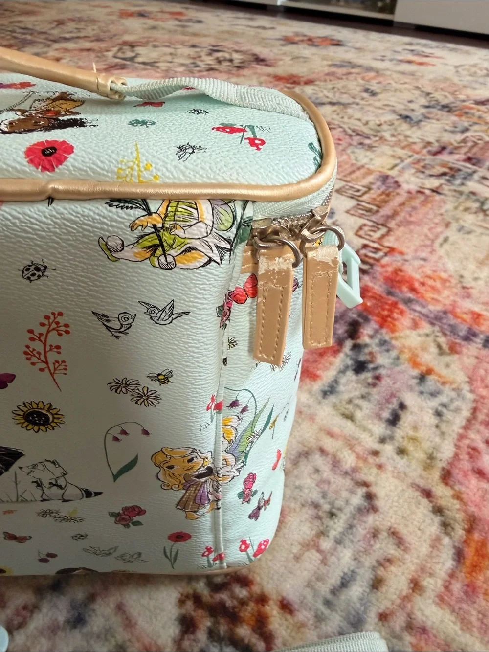 Disney Mint Floral Character Insulated Lunch Bag with Removable Strap